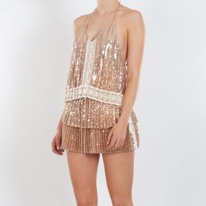 Flannel Australia gold mini skirt